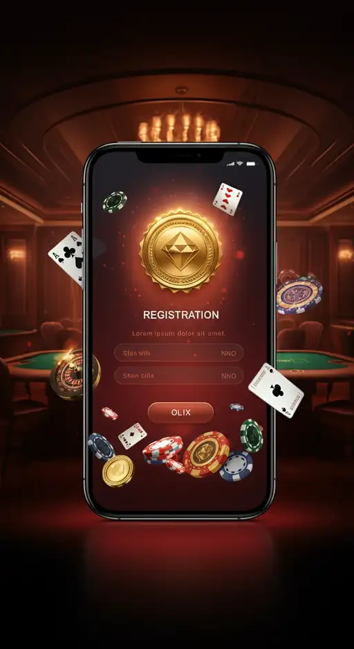 Formulaire d'inscription rapide et intuitif sur Instant Casino, présentant les champs pour l'e-mail, le mot de passe et la sélection de devise, avec un fond discret de symboles de casino.
